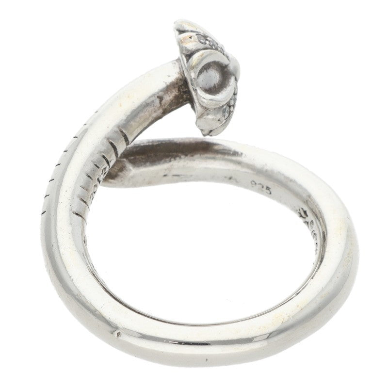 Chrome Hearts NAIL CRSBALL P D Pave Ring Silver Size JP 6