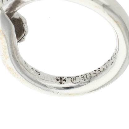 Chrome Hearts NAIL CRSBALL P D Pave Ring Silver Size JP 6