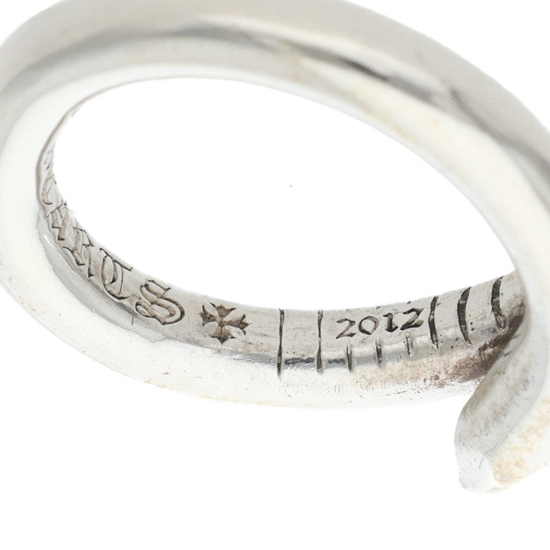 Chrome Hearts NAIL CRSBALL P D Pave Ring Silver Size JP 6