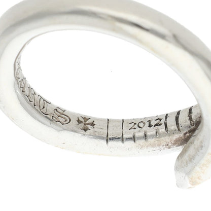 Chrome Hearts NAIL CRSBALL P D Pave Ring Silver Size JP 6
