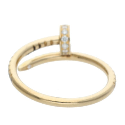 Cartier JUSTE UN CLOU SM PAVE 18K YG Diamond Ring Size 51