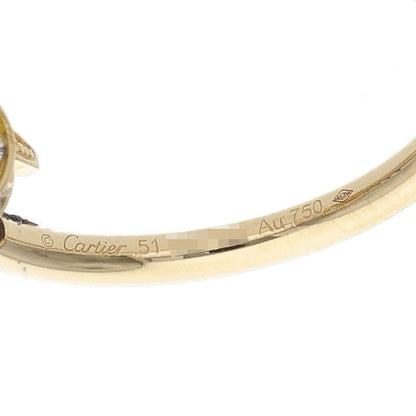 Cartier JUSTE UN CLOU SM PAVE 18K YG Diamond Ring Size 51