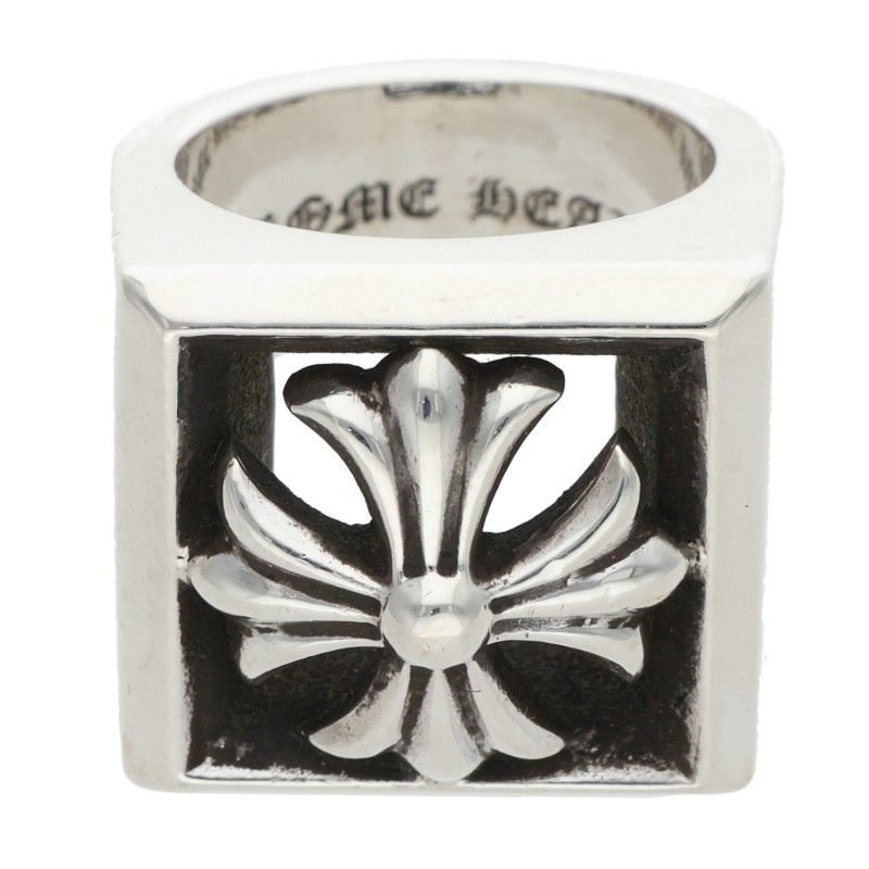 Chrome Hearts LETTER BLOCK CH Plus Silver Ring Size JP 16