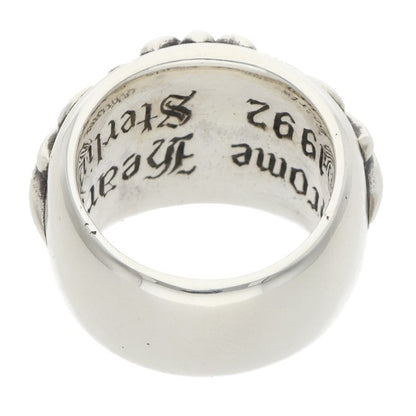 Chrome Hearts Floral Cross Silver Ring Size JP 8