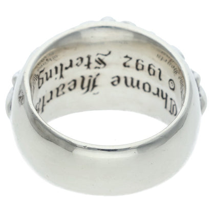 Chrome Hearts Floral Cross 1 Diamond Ring Silver Size JP 18