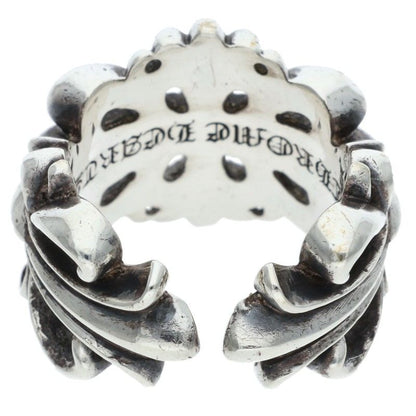 Chrome Hearts DBL FLRL CRS Silver Ring Size JP 11