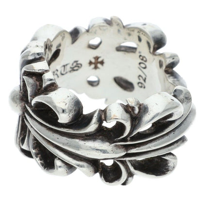Chrome Hearts DBL FLRL CRS Silver Ring Size JP 11
