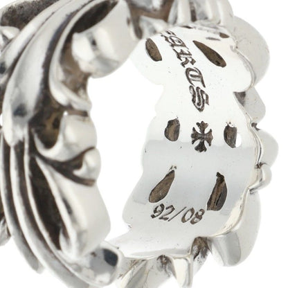 Chrome Hearts DBL FLRL CRS Silver Ring Size JP 17