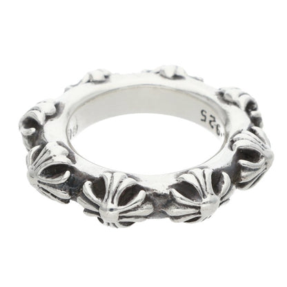 Chrome Hearts CROSS BAND Sterling Silver Ring Size JP 11