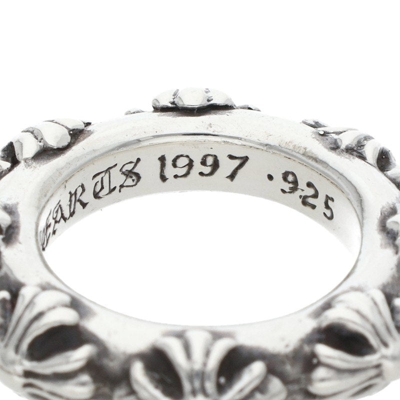 Chrome Hearts CROSS BAND Sterling Silver Ring Size JP 11