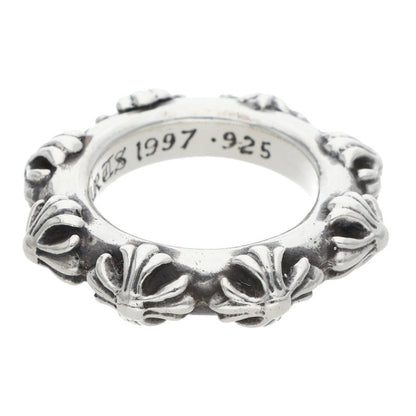 Chrome Hearts CROSS BAND Sterling Silver Ring Size JP 11