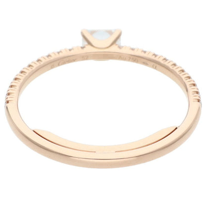 Cartier Etincelle K18PG Pave Diamond Ring Size 8.5