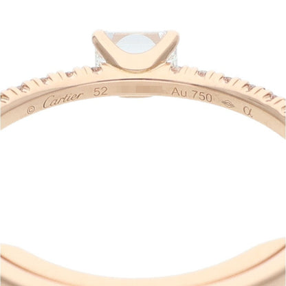 Cartier Etincelle K18PG Pave Diamond Ring Size 8.5