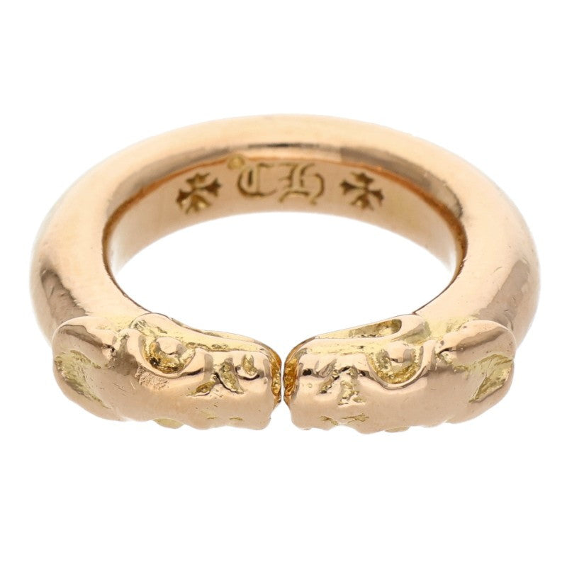 Chrome Hearts 22K Double Dog Ring Yellow Gold Size JP 10