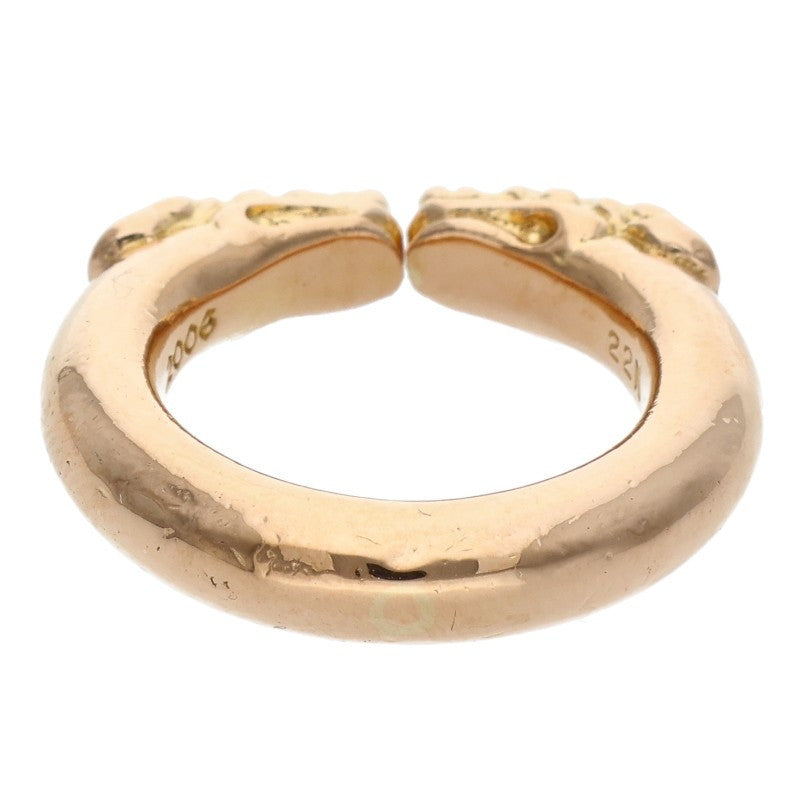 Chrome Hearts 22K Double Dog Ring Yellow Gold Size JP 10
