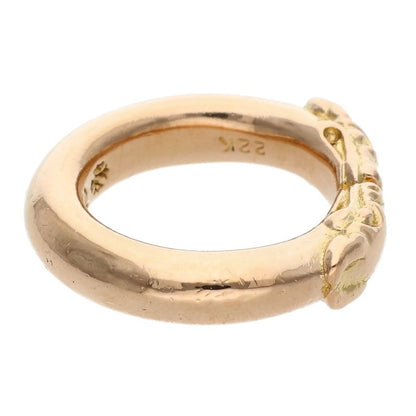 Chrome Hearts 22K Double Dog Ring Yellow Gold Size JP 10