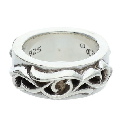 Chrome Hearts DBL Narrow Vine Band Silver Ring Size JP 8.5