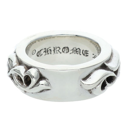 Chrome Hearts DBL Narrow Vine Band Silver Ring Size JP 8.5