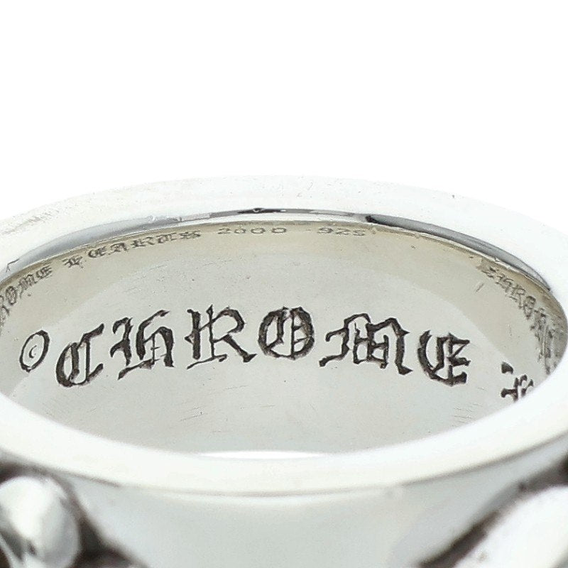 Chrome Hearts DBL Narrow Vine Band Silver Ring Size JP 8.5