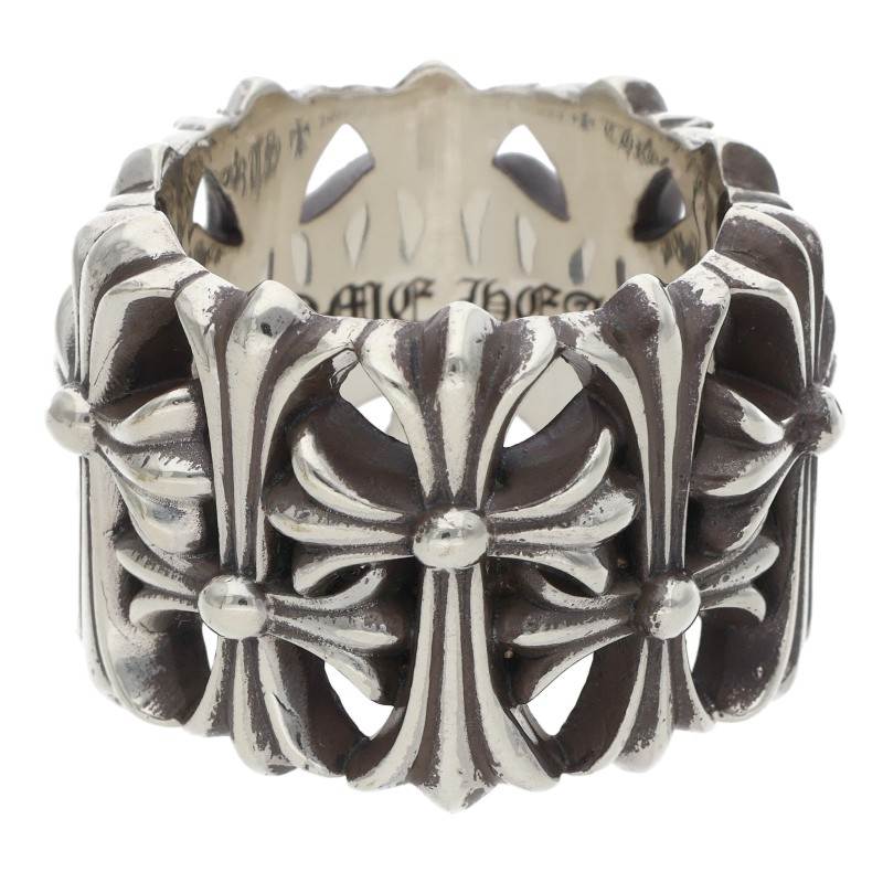 Chrome Hearts CEMETERY Cross Silver Ring Size JP 21.5