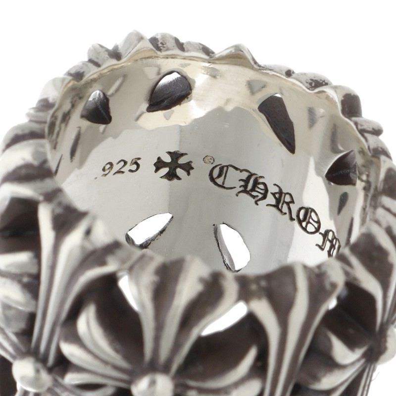 Chrome Hearts CEMETERY Cross Silver Ring Size JP 21.5