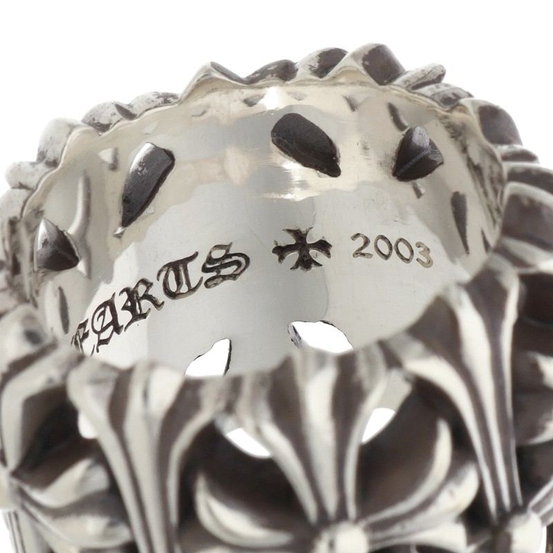 Chrome Hearts CEMETERY Cross Silver Ring Size JP 21.5