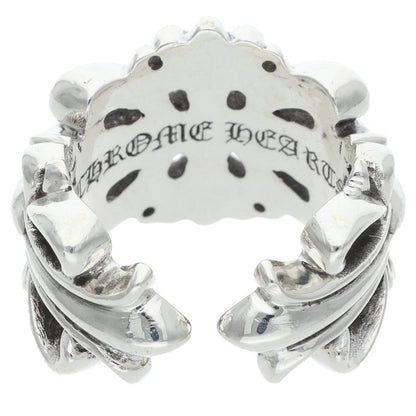 Chrome Hearts DBL FLRL CRS Silver Ring Size JP 10.5