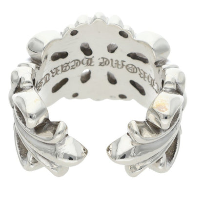 Chrome Hearts DBL FLRL CRS Silver Ring 925 Size JP 18.5