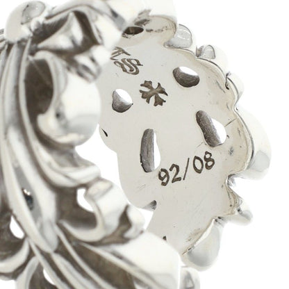 Chrome Hearts DBL FLRL CRS Silver Ring 925 Size JP 18.5
