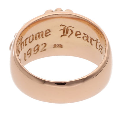 Chrome Hearts 22K Floral Cross Pave Gold Ring Size JP Multi