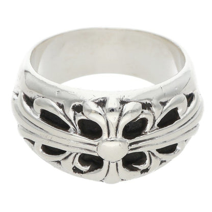 Chrome Hearts Floral Cross Silver Ring Size JP 21
