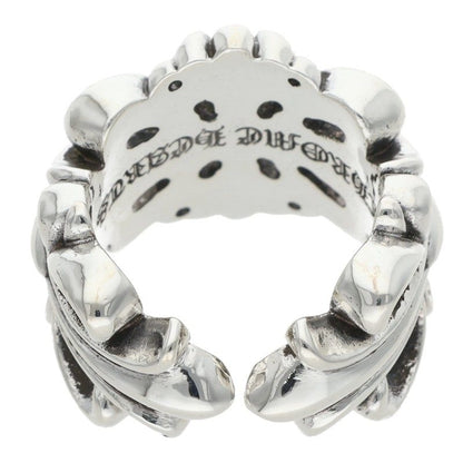 Chrome Hearts DBL FLRL CRS Silver Ring 925 Size JP 10.5