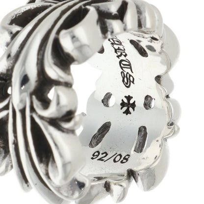 Chrome Hearts DBL FLRL CRS Silver Ring 925 Size JP 10.5
