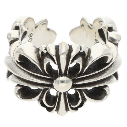 Chrome Hearts DBL FLRL CRS Silver Ring 925 Size JP 11