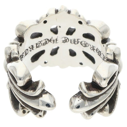 Chrome Hearts DBL FLRL CRS Silver Ring 925 Size JP 11