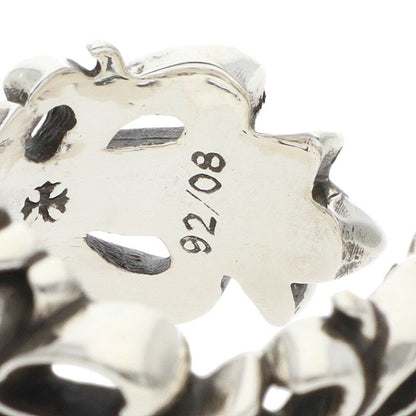 Chrome Hearts DBL FLRL CRS Silver Ring 925 Size JP 11