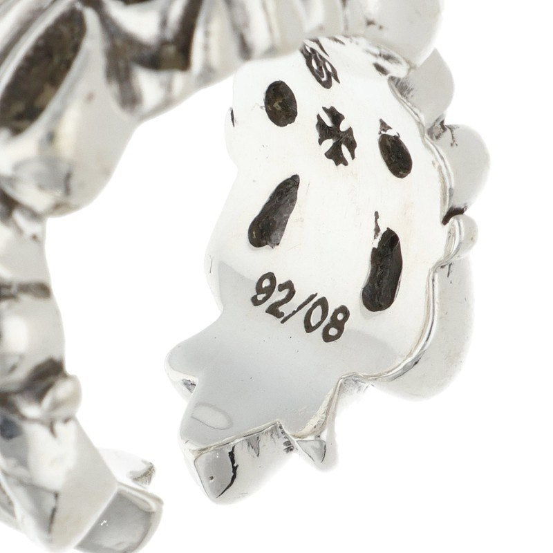 Chrome Hearts DBL FLRL CRS Silver Ring 925 Size JP 11