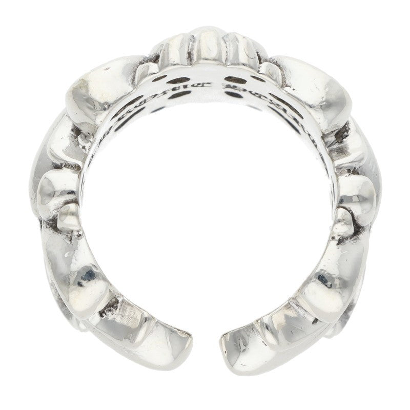 Chrome Hearts DBL FLRL CRS Silver Ring 925 Size JP 11