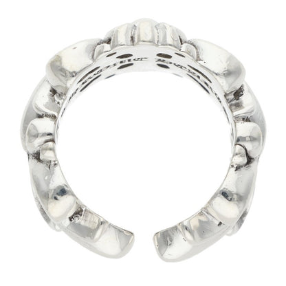 Chrome Hearts DBL FLRL CRS Silver Ring 925 Size JP 11