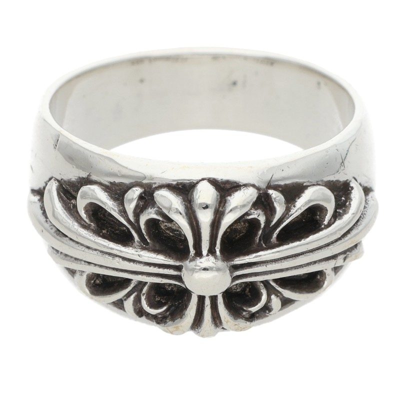 Chrome Hearts FLRL CRS Sterling Silver Ring Size JP 23