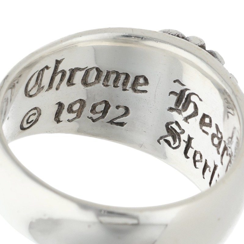 Chrome Hearts FLRL CRS Sterling Silver Ring Size JP 23