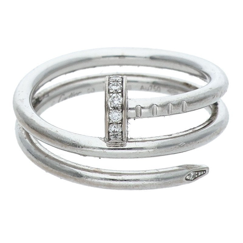 Cartier Juste Un Clou K18WG Diamond Double Ring Size JP 10