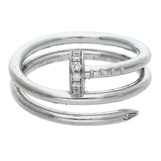Cartier Juste Un Clou K18WG Diamond Double Ring Size JP 10
