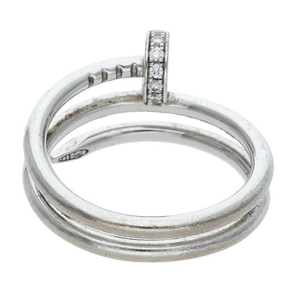 Cartier Juste Un Clou K18WG Diamond Double Ring Size JP 10