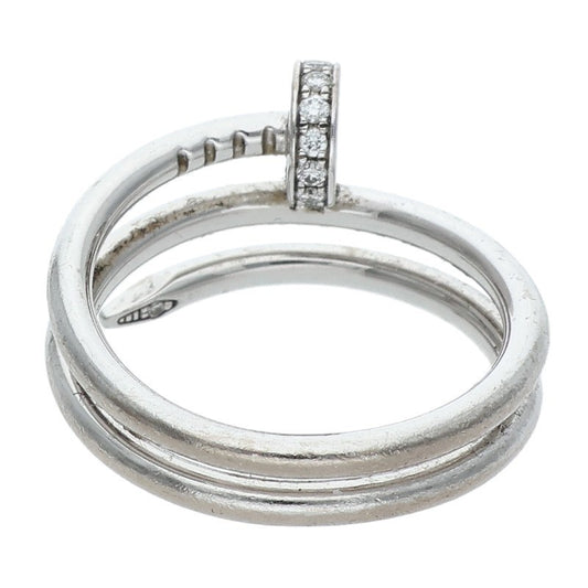 Cartier Juste Un Clou K18WG Diamond Double Ring Size JP 10