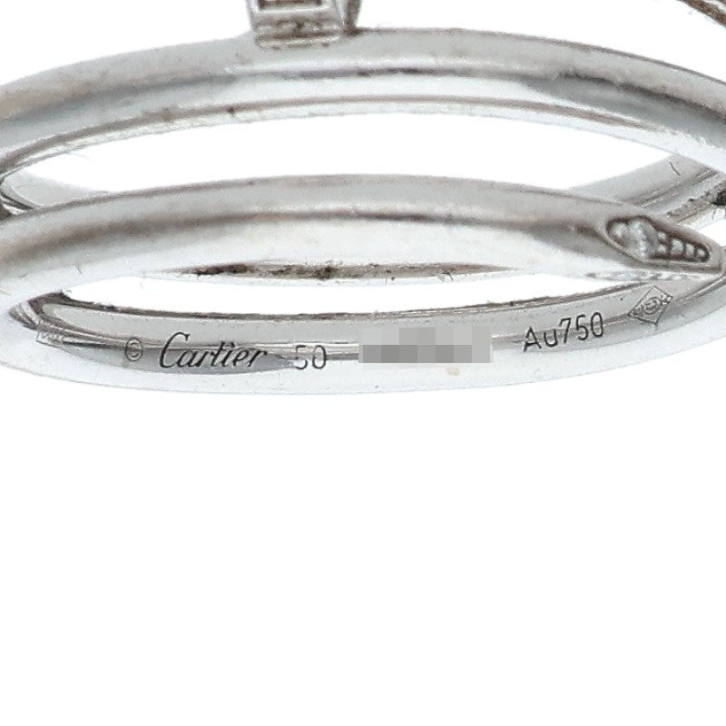 Cartier Juste Un Clou K18WG Diamond Double Ring Size JP 10