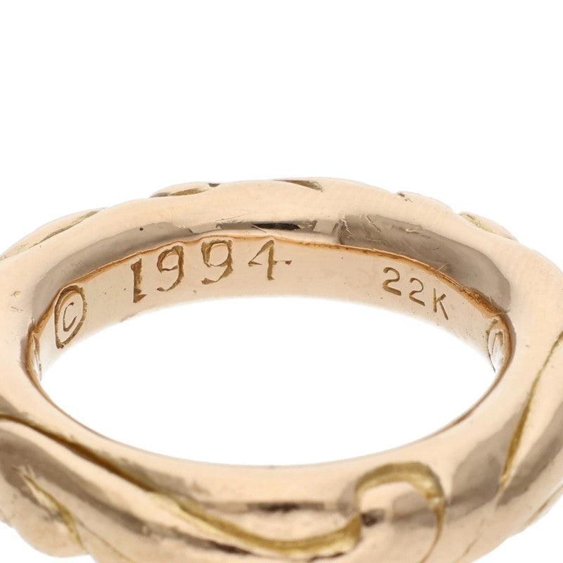 Chrome Hearts 22K Scroll Band Gold Ring Size JP 9.5