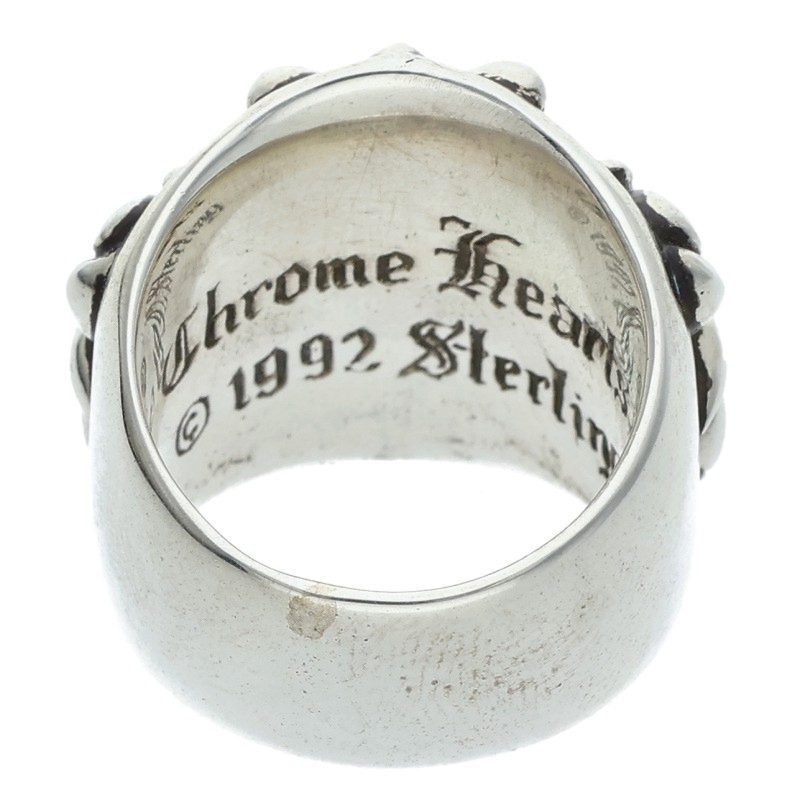 Chrome Hearts Keeper Sterling Silver Ring Size JP 11