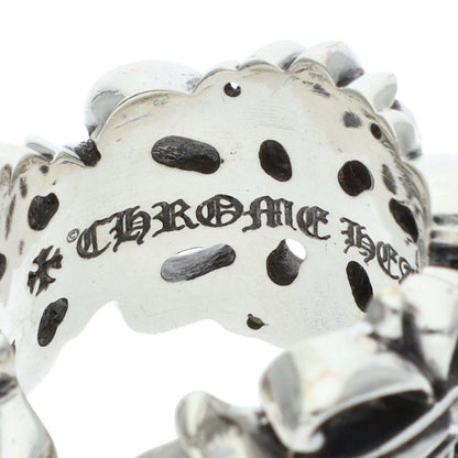 Chrome Hearts DBL FLRL CRS Silver Ring 925 Size JP 12.5