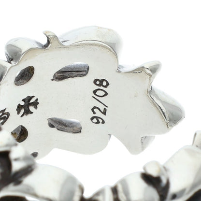 Chrome Hearts DBL FLRL CRS Silver Ring 925 Size JP 12.5